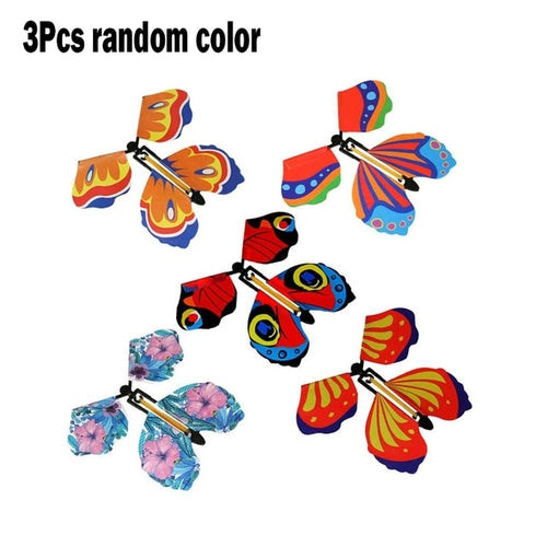 10pcs Magic Flying Butterfly Wind Up Butterfly Fairy Flying Toys